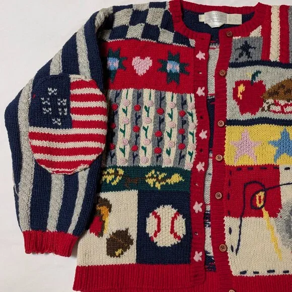 Vintage 1990 Eagles Eye Sweater Americana - RARE - Picture 4 of 5